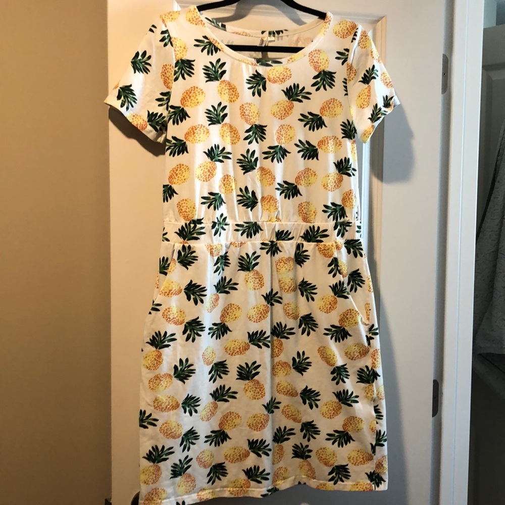 Cotton pineapple print dress
